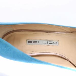PELLICO パンプス スエード ポインテッドトゥ 37 ライトブルー