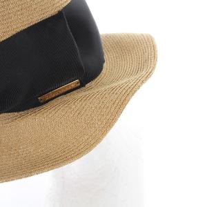 Athena New York ペーパーハット 帽子 リボン べージュ 黒 ブラック