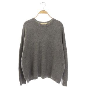 ウール ニット セーター 長袖 38 グレー