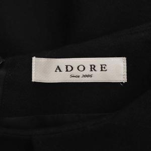 ADORE ウール ワンピース 膝丈 長袖 フェイクレイヤード 38 ブラック