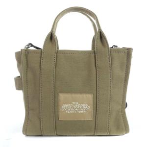 MARC JACOBS ザ スモール トラベラー ショルダーバッグ ハンドバッグ 2way キャンバス カーキ