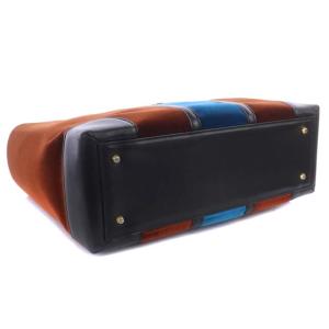 ROBERTA DI CAMERINO ハンドバッグ ベロア ボルドー 青 黒