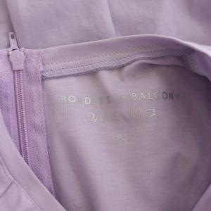 BORDERS at BALCONY ダンスキン FLARE SLEEVE TEE トップス カットソー フレンチスリーブ 半袖 38 紫 パープル ラベンダー