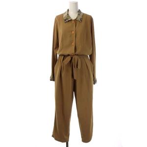 17SS パイソン切替ベルト付きオールインワン 長袖 キャメル