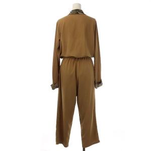 Ameri VINTAGE 17SS パイソン切替ベルト付きオールインワン 長袖 キャメル