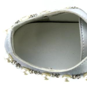 Chesty スニーカー 厚底 ビジュー フェイクレザー M シルバー