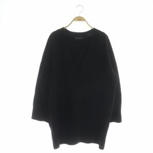 vingt-trois 21AW ボイルドウール ニット カットソー 長袖 チュニック丈 ブラック