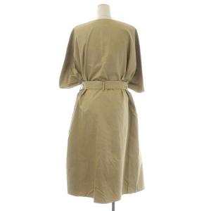 Maison Margiela MM6 20SS ビッグシルエットワンピース 長袖 ロング フレア ベルト付き S ライトベージュ