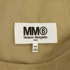 Maison Margiela MM6 20SS ビッグシルエットワンピース 長袖 ロング フレア ベルト付き S ライトベージュ