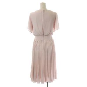 ANAYI 20SS ソフトツイルプリーツソデツキワンピース 34 ピンク