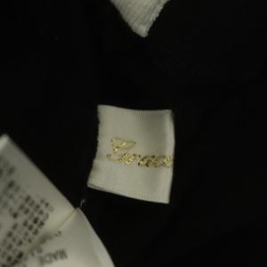 Grace Class 21SS ワイドパンツ ジャージ ニット サイドライン 36 ブラック ホワイト