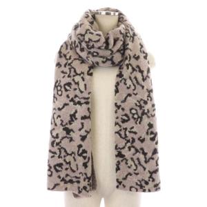EPOCA ブラッシュパンテールストール ジャガード 総柄 40 ピンク ベージュ ダークブラウン
