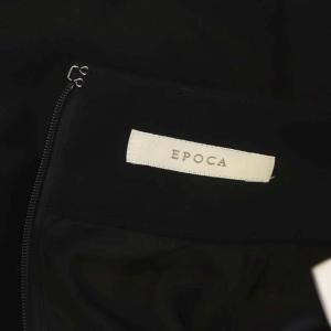 EPOCA エアフラノセミフレアスカート ミディ丈 ひざ丈 40 ブラック