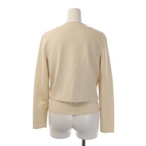 EPOCA 20AW ビジューニット カーディガン 長袖 アンサンブル ニット カットソー 半袖 40 ライトベージュ