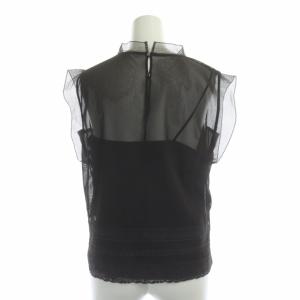 EPOCA 21SS チュールレースコンビ ブラウス ノースリーブ プルオーバー 40 ブラウン