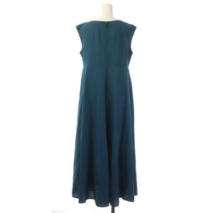 LANVIN COLLECTION ノースリーブワンピース ロング 38 ブルーグリーン