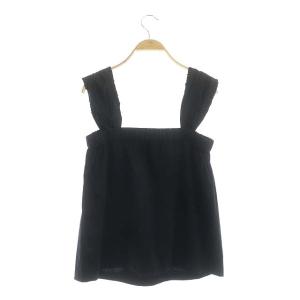 BORDERS at BALCONY 21SS STRAPPED TEE トップス キャミソール カットソー ノースリーブ 36 黒 ブラック