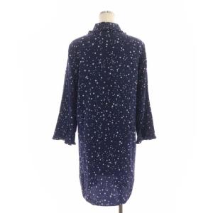 kate spade new york ボウタイワンピース ミニ 長袖 星柄 S ネイビー