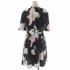 kate spade new york ボリュームスリーブワンピース 馬柄 ギャザー 4 マルチカラー