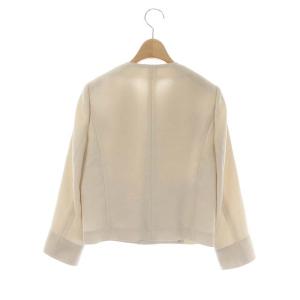 ANAYI 21SS バスケットストレッチクルージャケット ノーカラー 36 ベージュ