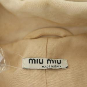 miumiu ロングコート ベルト付き フェイクスエード M ベージュ