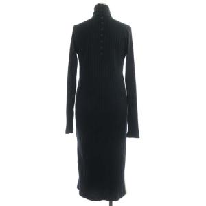 beautiful people トタンリブハイネックドレス ワンピース 長袖 ロング 36 アイボリー ネイビー