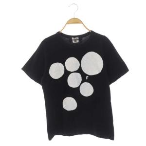 AD2018 ドット 半袖 Tシャツ カットソー プルオーバー S 黒 白 ブラック ホワイト