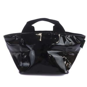 Hervé Chapelier トートバッグ ヴェルニ エナメル S ブラック