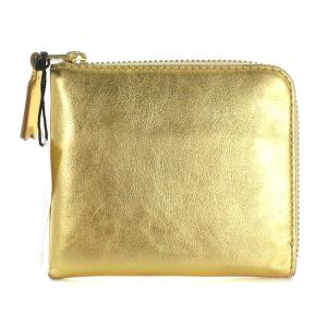 コインケース 小銭入れ L字ファスナー レザー ゴールド色