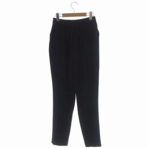 ENFOLD 22SS テーパードパンツ PEダブルクロス ゴムジョッパーズ タック 38 ネイビー