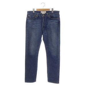 加工デニムパンツ ジーンズ ボタンフライ L  ブルー