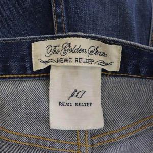 REMI RELIEF 加工デニムパンツ ジーンズ ボタンフライ L  ブルー