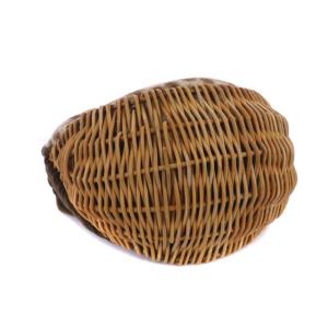 ebagos かごバッグ ハンドバッグ ワンハンドル アニマル柄 茶 ベージュ ブラウン