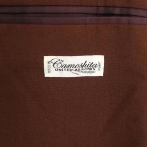 UNITED ARROWS カモシタ テーラードジャケット シングル 2B 背抜き ウール 46 ブラウン