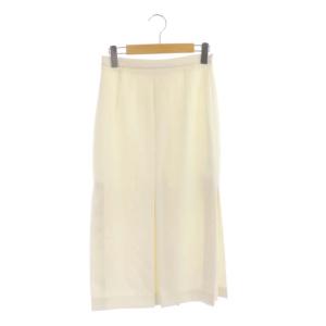 カルゼボックスプリーツスカート ロング 36 ホワイト