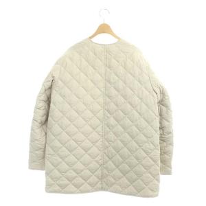 IENA 21AW キルティングショートコート 中綿コート ノーカラー 38 ライトグレージュ