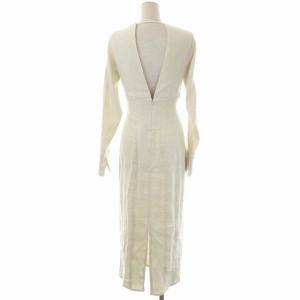TODAYFUL Backopen Linen Dress ワンピース タイト バックオープン クルーネック 38 アイボリー
