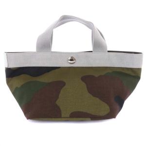 Hervé Chapelier 22SS トートバッグ カモフラージュ 舟型 Sサイズ カーキ シルバー