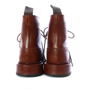 Tricker's L2508 カントリーブーツ ウィングチップ レザー 4 茶