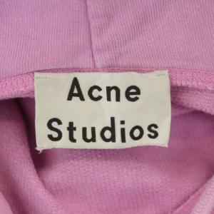 Acne Studios ロゴ クロップド パーカー プルオーバー フード S ピンク