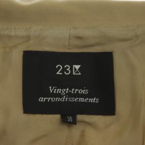 23区 vingt-trois 19SS ショートトレンチコート スプリングコート アウター ダブル 38 ベージュ