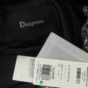 Diagram GRACE CONTINENTAL 21AW リングツイードコート モヘヤシルク混 36 オフホワイト グレー