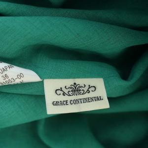 GRACE CONTINENTAL 22SS フルーツプリントフリルワンピース ロング 総柄 36 緑 グリーン