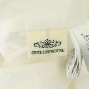 GRACE CONTINENTAL 22SS ドビー刺繍ロングワンピース フレア ロング レース 花柄 ノースリーブ 36 オフホワイト マルチカラー