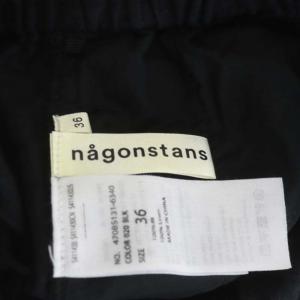 nagonstans フレンチリネン ワイドゴムパンツ イージー タック 36 ブラック