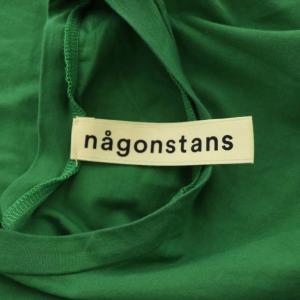 nagonstans カットソー チュニック 半袖 アシンメトリー コットン 38 緑 グリーン
