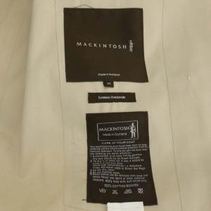 MACKINTOSH ゴム引きダブルコート スプリングコート ミドル丈 金ボタン 32 ライトベージュ