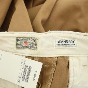 BEAMS BOY BUZZ RICKSONS × BEAMS BOY チノパンツ テーパード ハイライズ キャメル