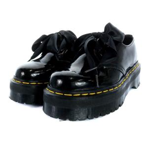 Dr.Martens HOLLY 2ホール シューズ レースアップ プラットフォーム レザー UK3 ブラック