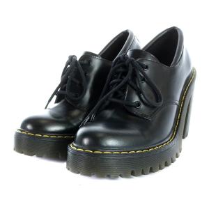 Dr.Martens SALOME 4ホール レースアップシューズ チャンキーヒール レザー UK3 ブラック